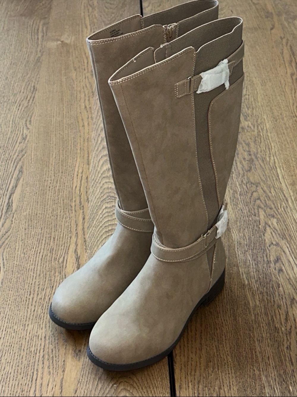 JustFab Knee High Boots Womens Low Block Heels Riding Boots Size 9.5